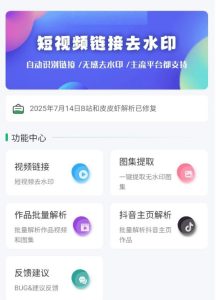2025最新视频解析去水印工具,支持多个平台,Android应用-江湖源码